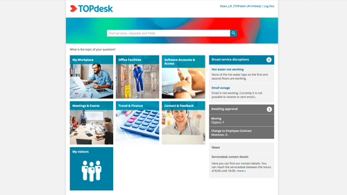 Startseite Self Service Portal
