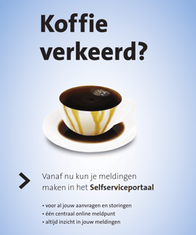 Self service portal poster voorbeeld koffie
